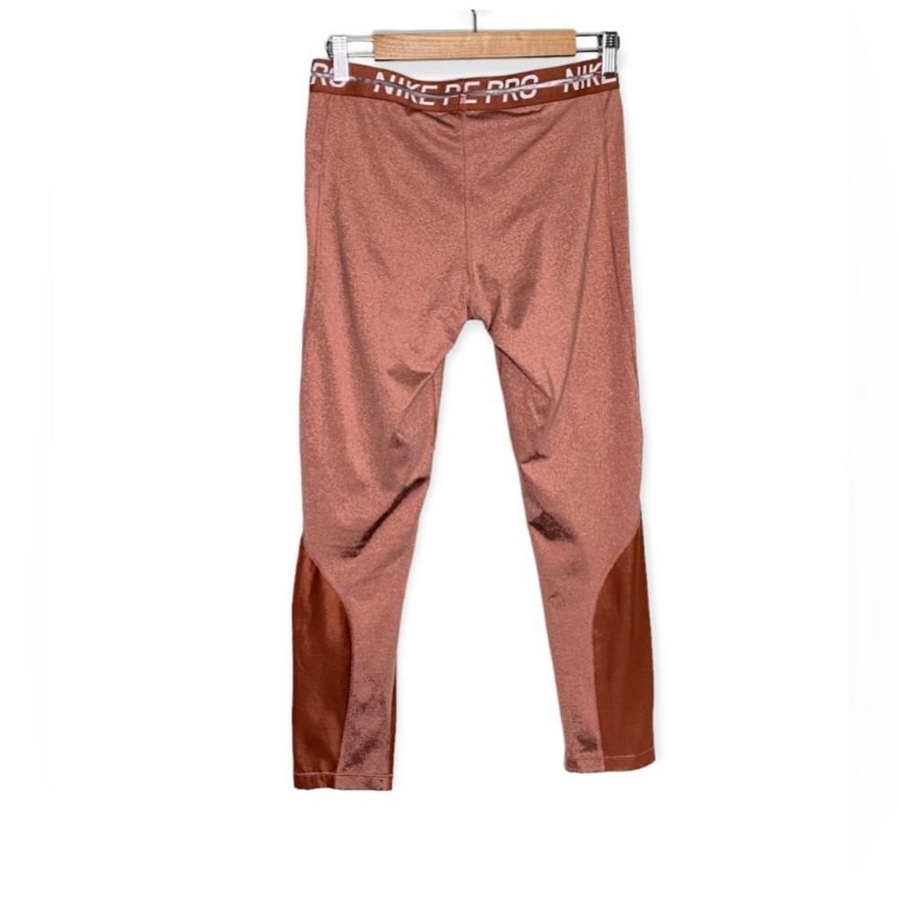 Nike Pro Dusty Peach Heathered 7/8 Tight Leggings Women's Size Medium - Picture 8 of 9